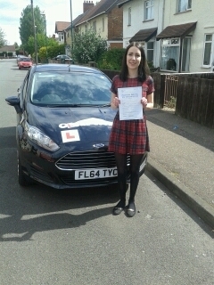 Passed her test on the 18th of June 2015